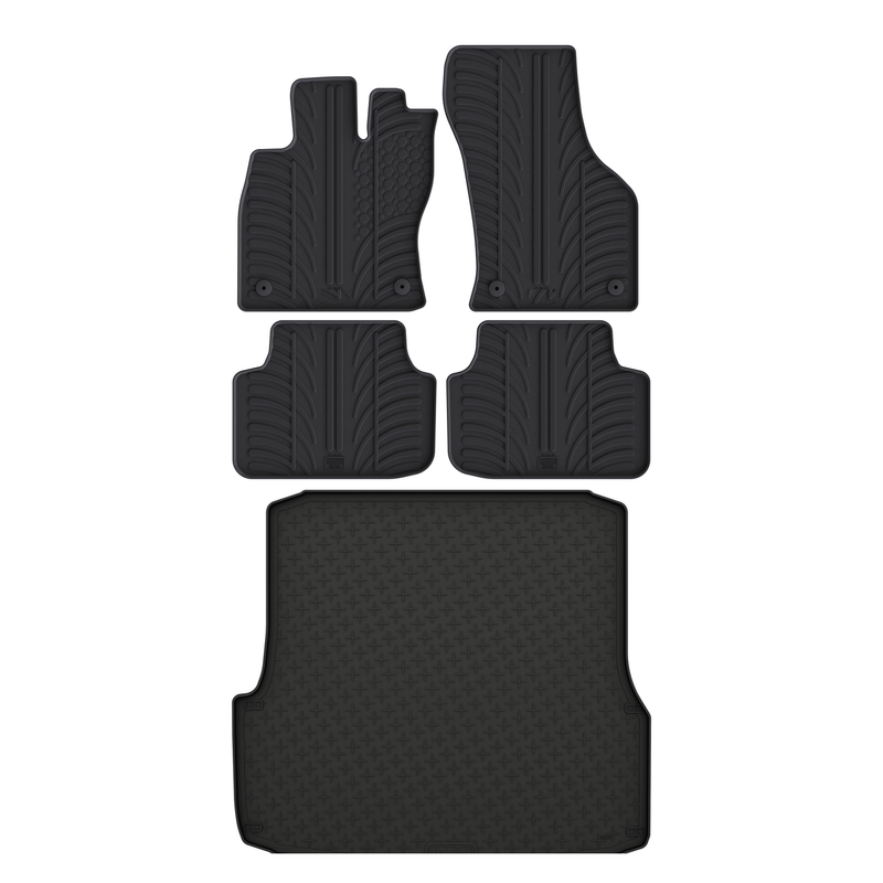 Pack tapis de coffre et tapis auto en caoutchouc pour Skoda Octavia (2013-2020)