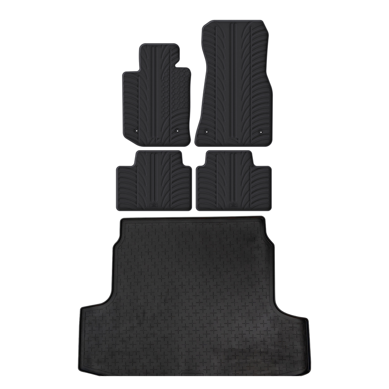 Set aus Gummi-Kofferraumwanne und Gummi-Autofußmatten für BMW 3 Series (2019-)