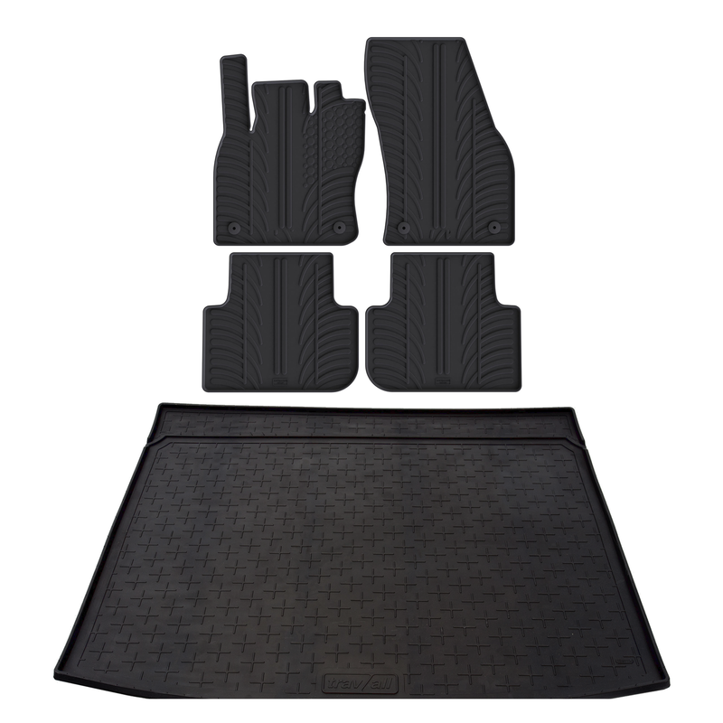 VW Tiguan Rubber Boot Liner and Rubber Car Mats Bundle (2016-2024)