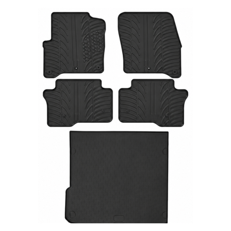 Pack tapis de coffre et tapis auto en caoutchouc pour Audi Q7 (2006-2015)