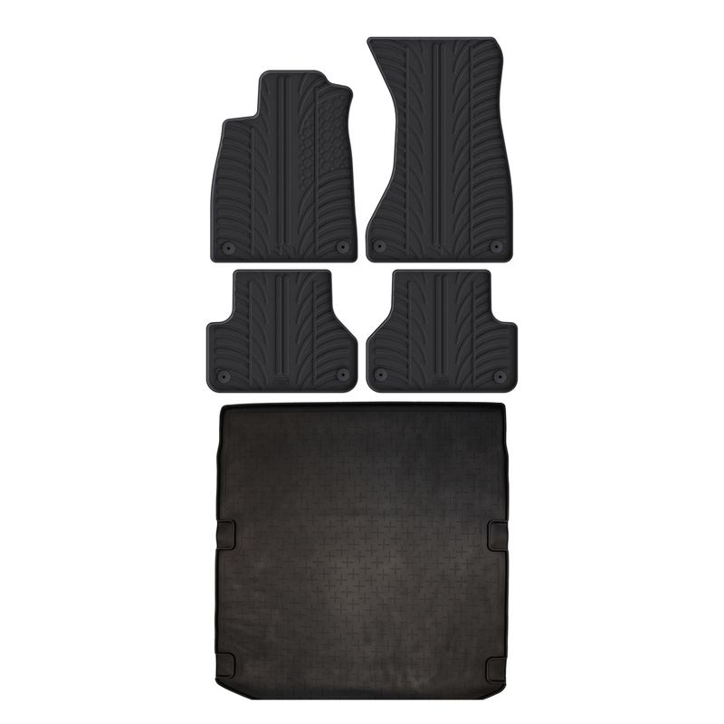 Pack tapis de coffre et tapis auto en caoutchouc pour Audi A4 (2016-2025)