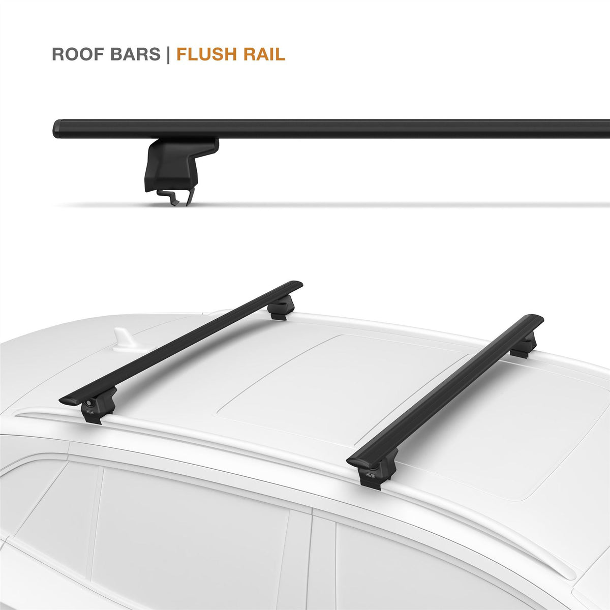 Fiat Panda Roof Bars (Flush Rail) 125cm (2011-2024)