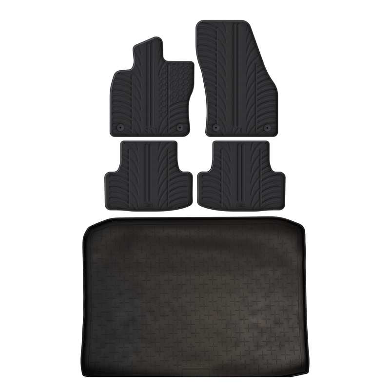 Pack tapis de coffre et tapis auto en caoutchouc pour Skoda Karoq (2017-)