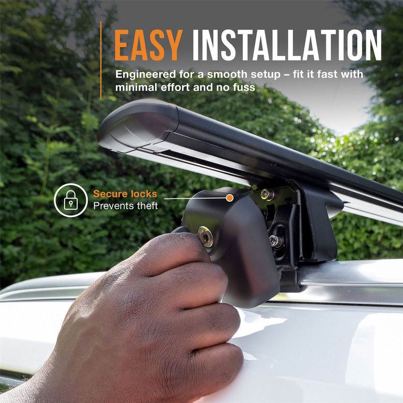 Fiat Panda Roof Bars (Flush Rail) 125cm (2011-2024)