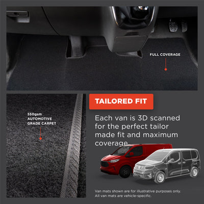 Renault Trafic 2014+ Carpet Carpet Floor Mats [factory crew cab van]