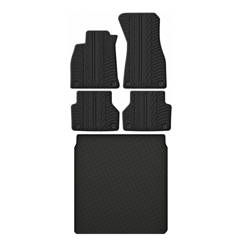 Pack tapis de coffre et tapis auto en caoutchouc pour Audi A6 (2018-2025)