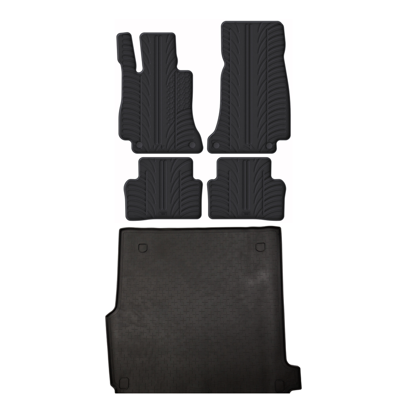 Pack tapis de coffre et tapis auto en caoutchouc pour Mercedes E-Class (2016-2023)